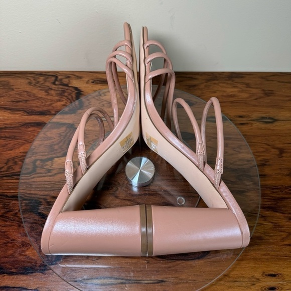 NINE WEST Strappy Open Toe Heel Sandals Platform Block Heels Size 12 - Picture 8 of 13